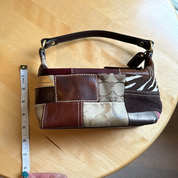 🌟like new! mini vintage Y2K coach brown/purple patchwork purse🌟 - Picture 9 of 9